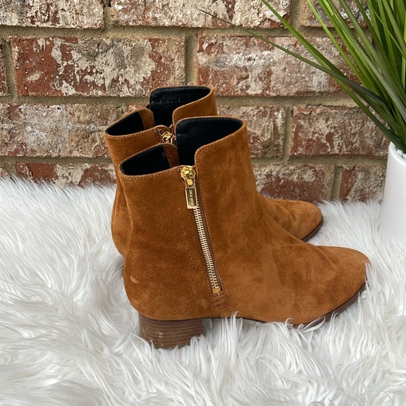 Sarah Flint Perfect Zip Bootie 30 In Cognac Suede Size IT 37.5/US 7.5 - Picture 4 of 15